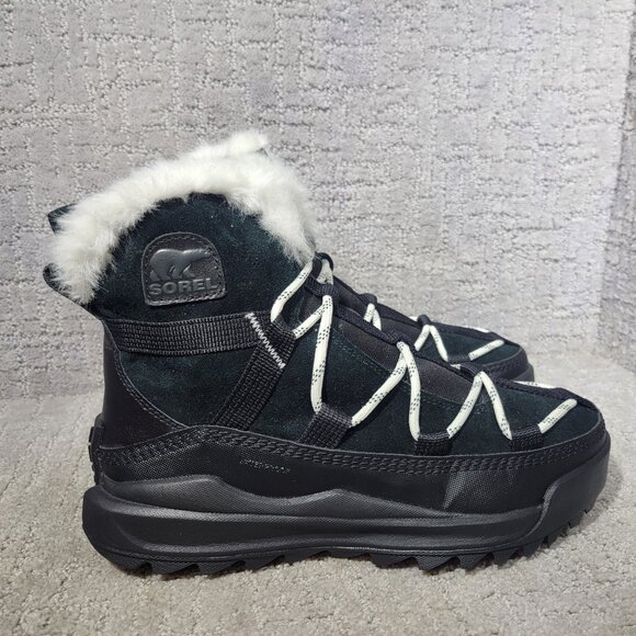 Sorel Ona RMX Glacy Womens US Size 10 Black Faux Fur Waterproof Mid Winter Boots - Picture 3 of 11
